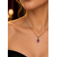 Pre Owned 18ct White Gold Ruby and Diamond Pendant and Chain ZC56